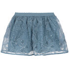 Girls Blue Tulle Skirt, 2, hi-res